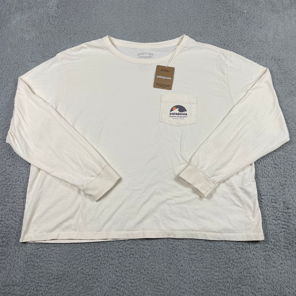 Patagonia Applied Imagination Easy Cut Pocket T-Shirt Mens XL Natural NEW
